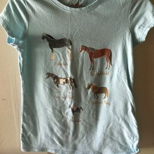 Girls Horse top. Size M (7/8)